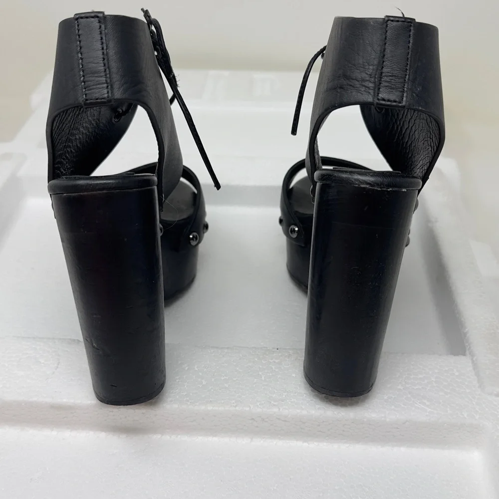 JIL SANDER NAVY‎ Sandals / 36 / 6.5 To 7 BLK / Leather Black 5 Inches Tall